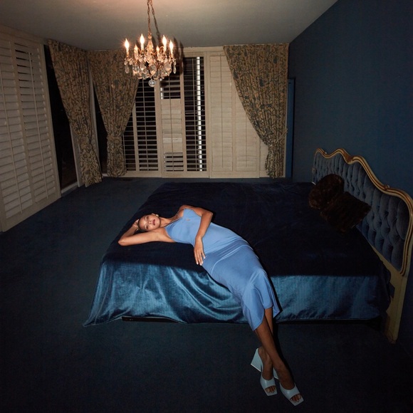 Reformation Lainey knit blue dress XS Parisian blue - Picture 4 of 5